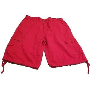 XERS Shorts Mens 44 (41x14) Red Cargo Pocket Baggy Streetwear Hip Hop Skater